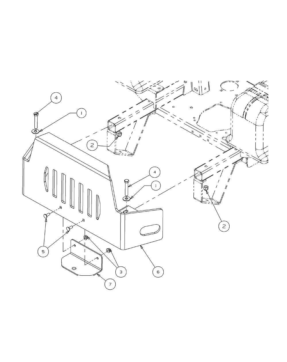 Rear Bumper Diagram and Parts List for M60-KH (53BH8CT6050-27HP-OHV)(2009 & Before) Cub Cadet Lawn Tractor